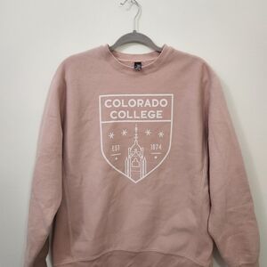 Colorado College Uscape Apparel Women's Crewneck Sweatshirt Blush Pink Size L